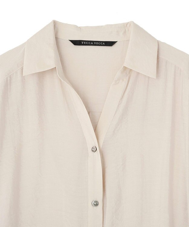 YECCA VECCA シアー2way袖バルーンチュニック Light Beige