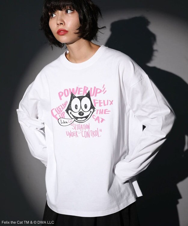 Green Parks ■ＦＥＬＩＸ　フェイスロゴｐｔ　ロンＴＥＥ White