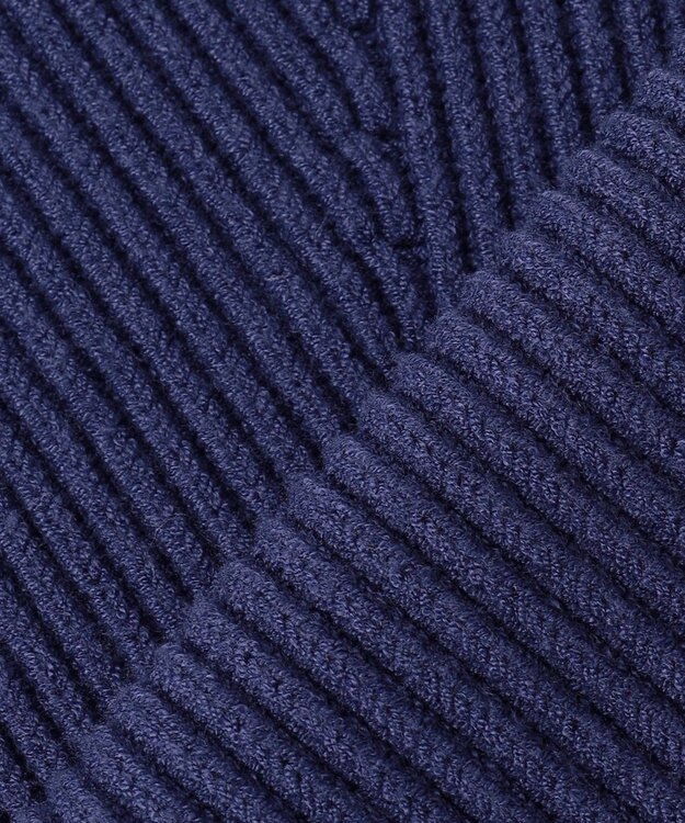 ANY SIS 【洗える・セットアップ可】アンチピリング変形畔 ボトルネック ニット ダークブルー