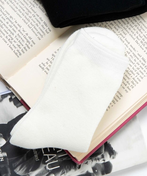 WEGO ウラキモウクルーソックス ホワイト