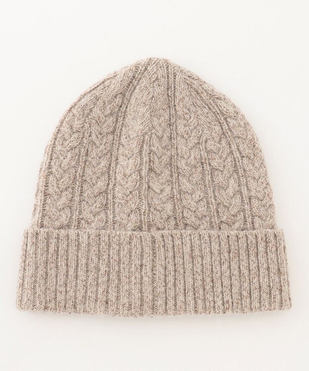 JOSEPH ABBOUD MOUNTAIN 【イタリア糸使用/サスティナブル素材】 コットンウールニットキャップ ベージュ系