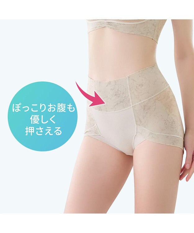 BRADELIS New York 【Yukine inc. 】ゆきねえモアソフト快適ホールドショーツ24  接触冷感で汗をかいても快適補正 ローズパールグレージュ