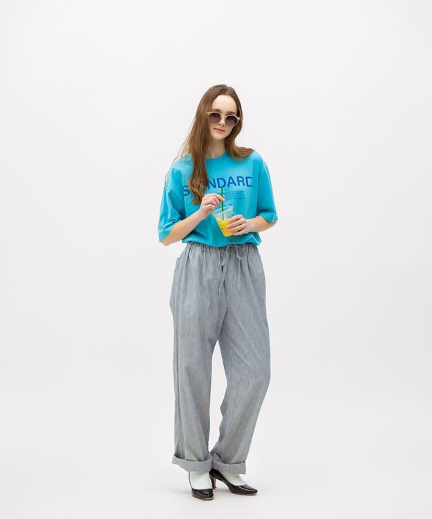 LENO LIGHT HICKORY EASY PANTS / ヒッコリーイージーパンツ WHITE STRIPE