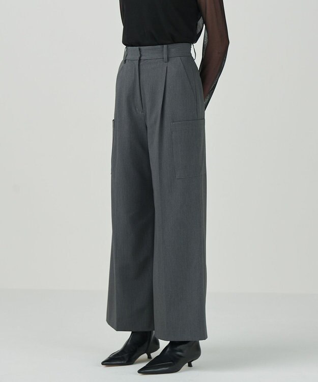 GRACE CONTINENTAL ワイドワークパンツ グレー