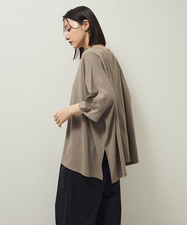 Green Parks スラブカットチュニック Gray Beige