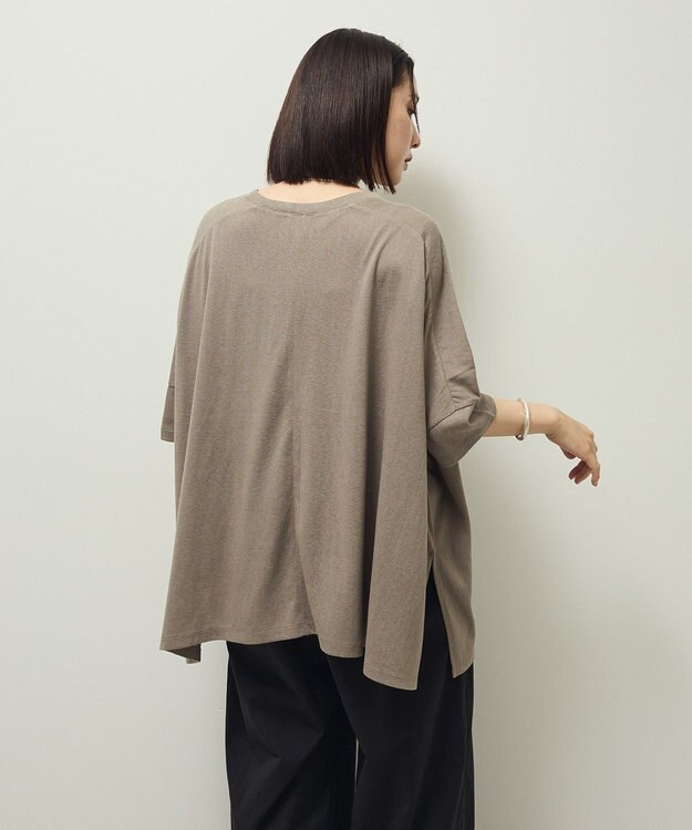 Green Parks スラブカットチュニック Gray Beige