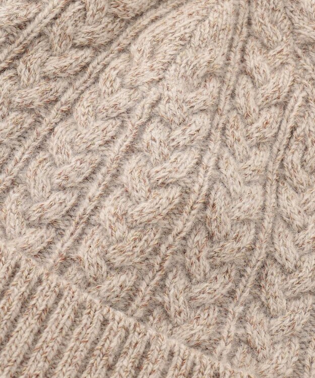 JOSEPH ABBOUD MOUNTAIN 【イタリア糸使用/サスティナブル素材】 コットンウールニットキャップ ベージュ系