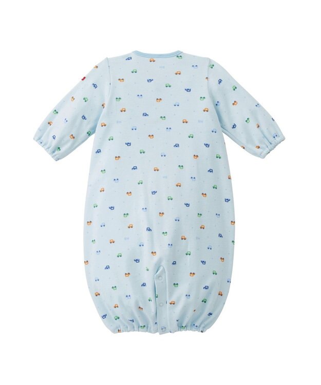 MIKI HOUSE HOT BISCUITS 【50-60㎝】 スムース素材 総柄ツーウェイオール ブルー