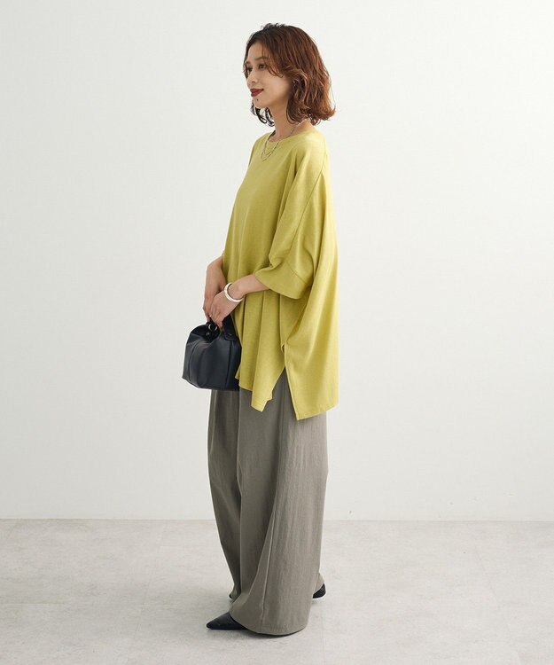 Green Parks スラブカットチュニック Lime Green