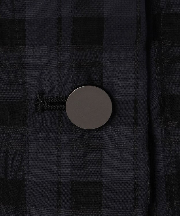 ICB シアーチェックジャカード クロップドジャケット ネイビー×ブラック系