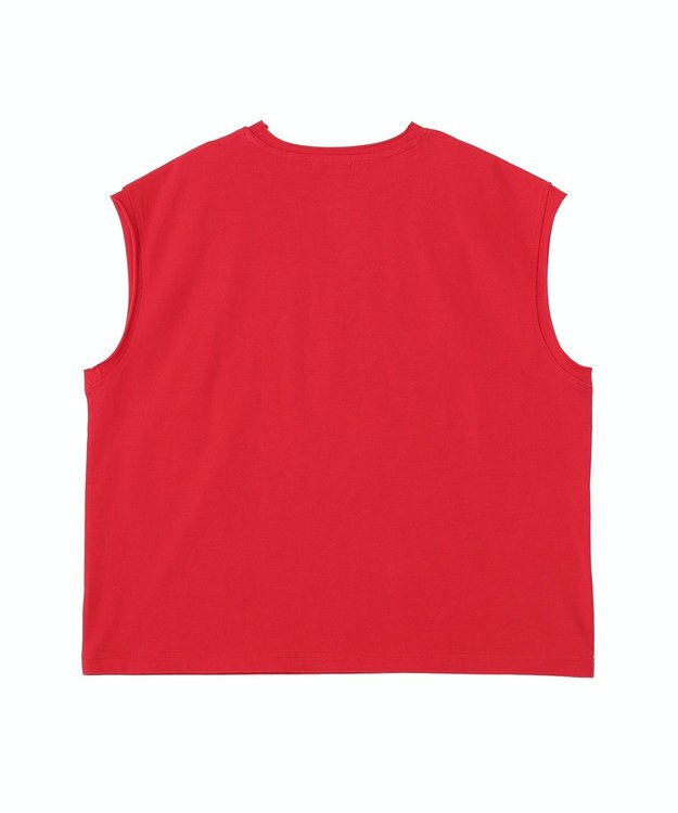 earth music&ecology 【綿100％】フレンチスリーブプリントＴシャツ Red