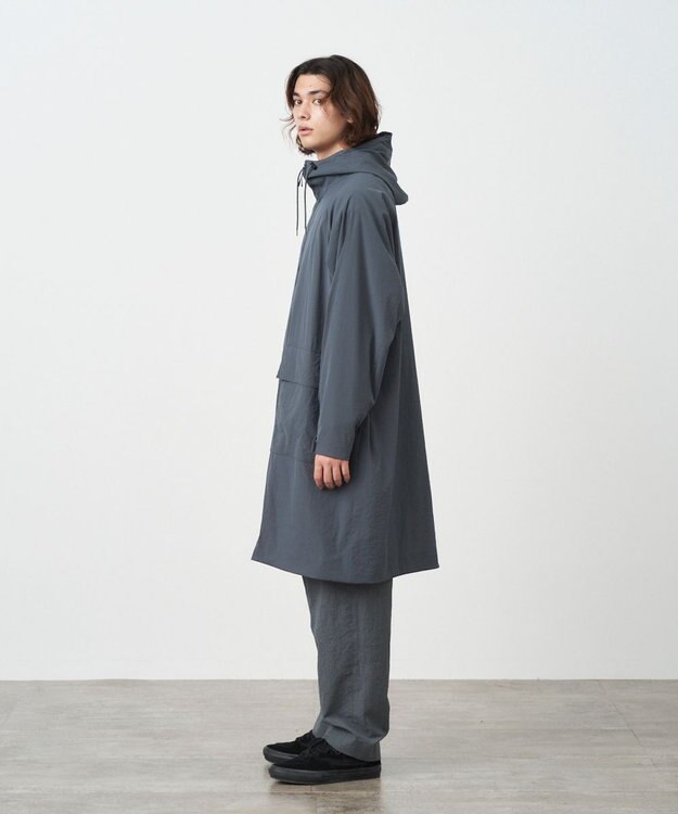 ATON HIGH STRETCH NYLON | レインパーカー - UNISEX CHARCOAL GRAY