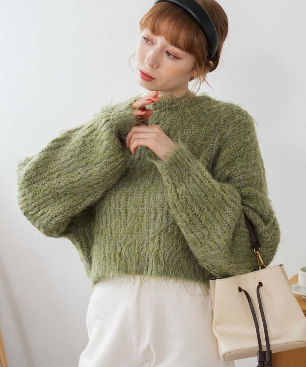 WEGO ブラッシュニットショートプルオーバー