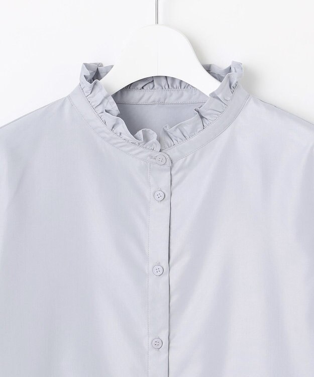 Feroux リボンディテール ブラウス ライトグレー系