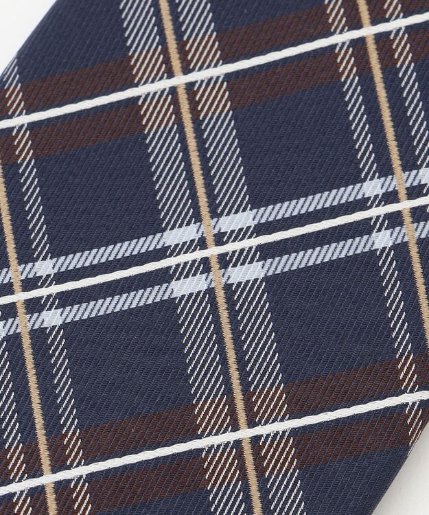 KASHIYAMA KASHIYAMAオリジナル【JAPAN MADE】チェックネクタイ ネイビー