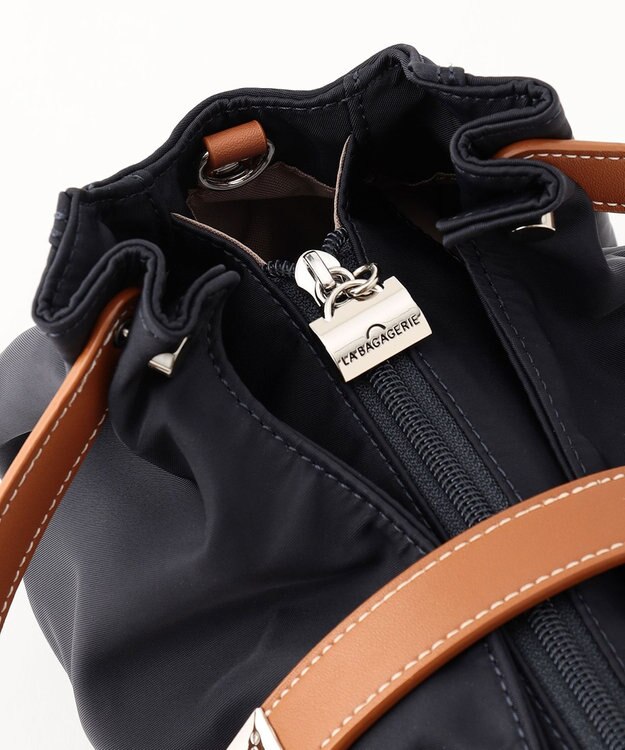 LA BAGAGERIE タックラウンド2WAYミニバッグ ネイビー