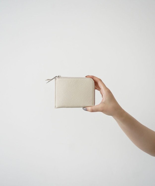 Atelier nuu 日本製 本革 lim Ｌ字ミニウォレット アイボリー