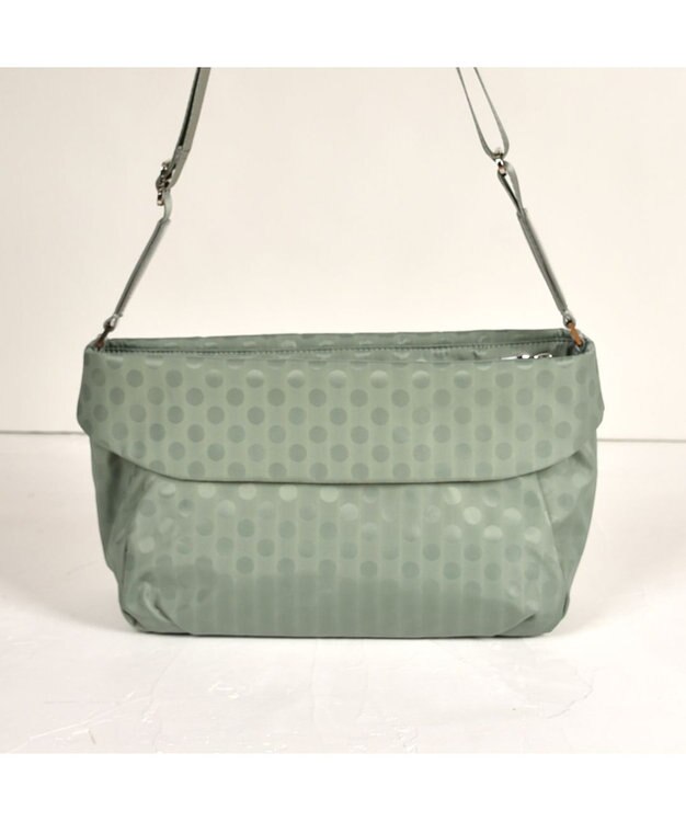 Y'SACCS Polka Dots 口折れショルダー ライトグリーン