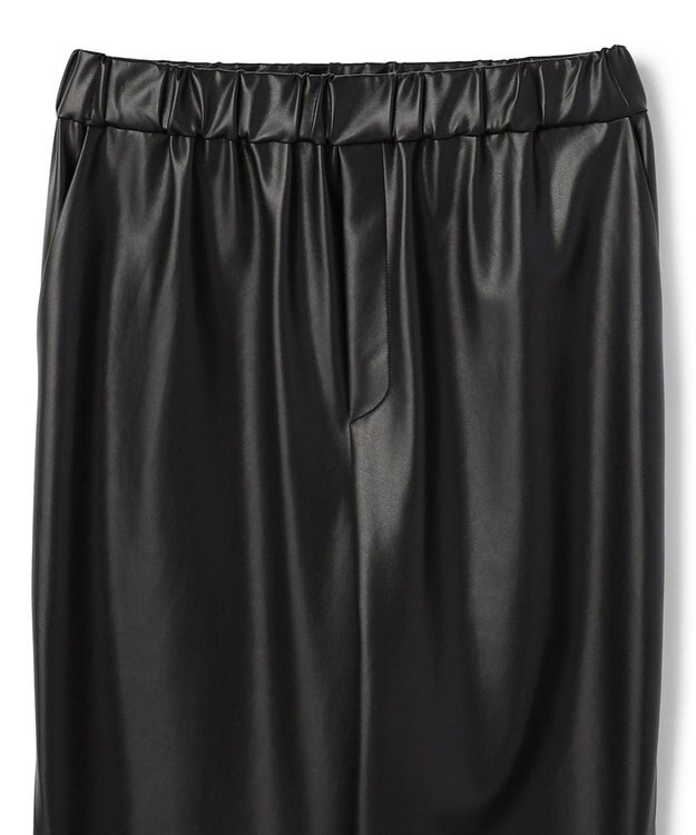 BEIGE， HYAL / フェイクレザーカービーラインイージーパンツ Black