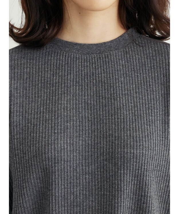 Green Parks ワッフル布帛ドッキングプルオーバー２ Gray Mixture