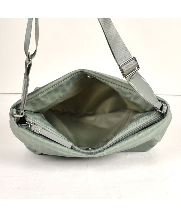 Y'SACCS Polka Dots 口折れショルダー ライトグリーン