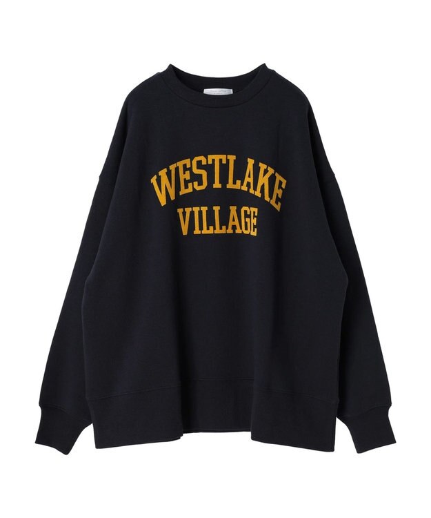 Green Parks 裏起毛フロッキーロゴプルオーバー Dark Navy