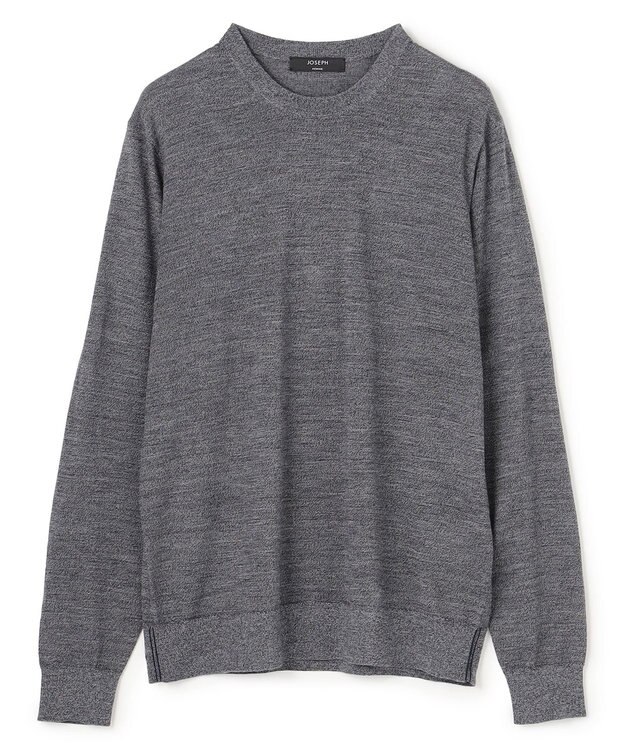 JOSEPH HOMME ウォッシャブルメリノ　クルーネックニット ライトグレー系