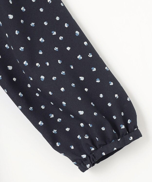 J.PRESS LADIES S 【洗える】ドット フラワープリント ワンピース ネイビー系5