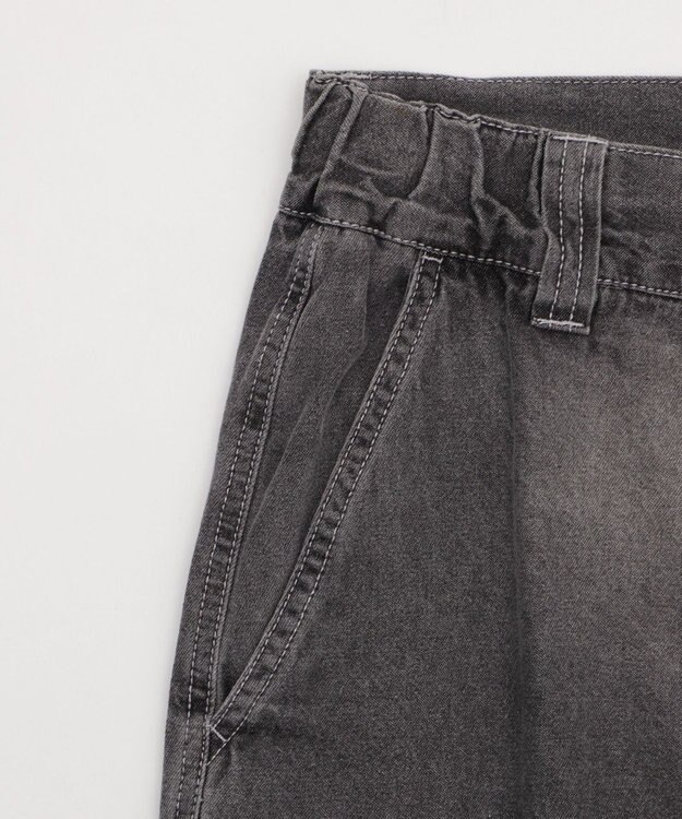 WEGO イージーバギーフレアデニムスラックス デニムブラック