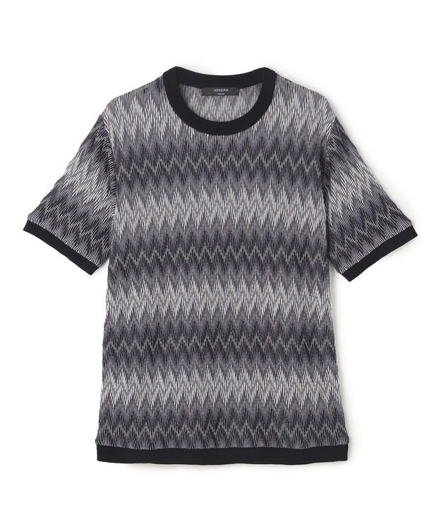 JOSEPH HOMME 【新柄】フォググラデーション　半袖クルーネックニット グレー系1