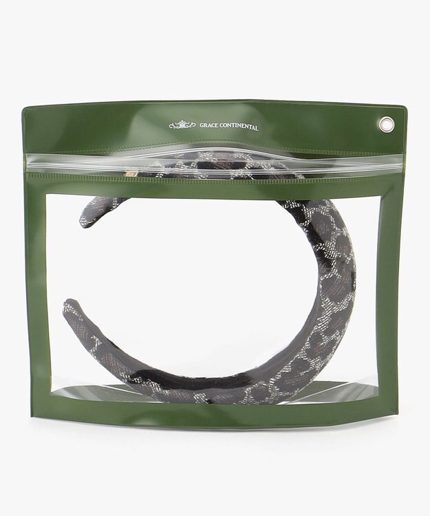 GRACE CONTINENTAL Fabricカチューシャ ダークブラウン