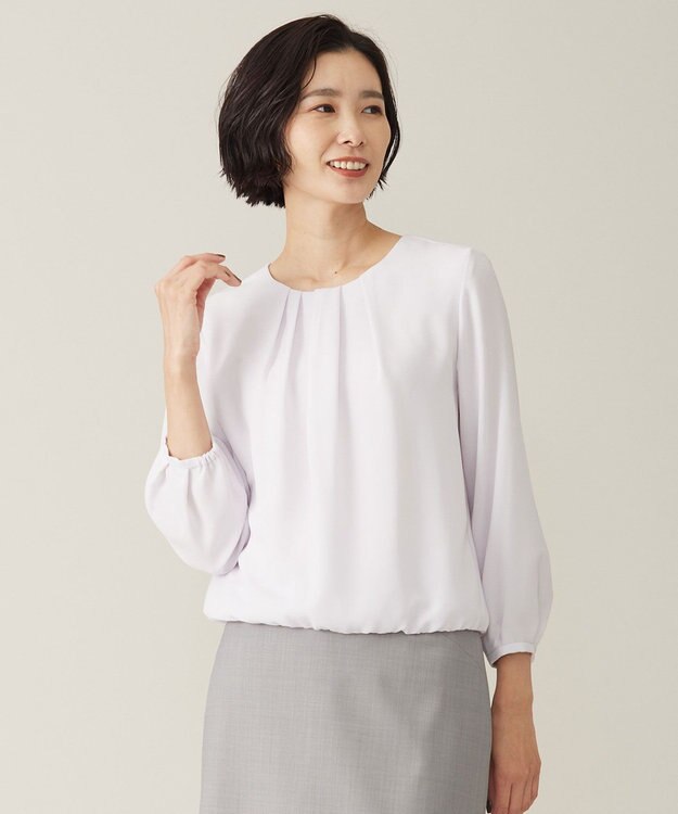 J.PRESS LADIES S プルエラ クルーネック カットソー ふじ色系