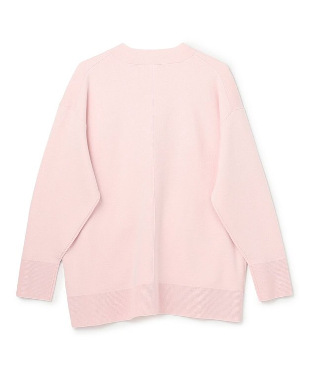 UNFILO 【野呂佳代さん着用】コットンカシミヤニット Vネックカーディガン ピンク