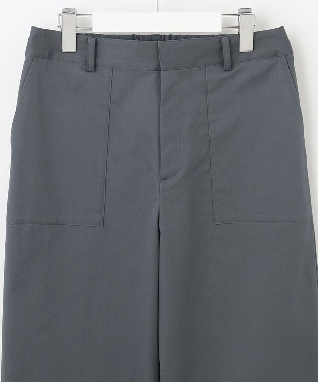 J.PRESS LADIES 【洗える】 ストレッチツイル セミワイド ベイカー パンツ グレー系