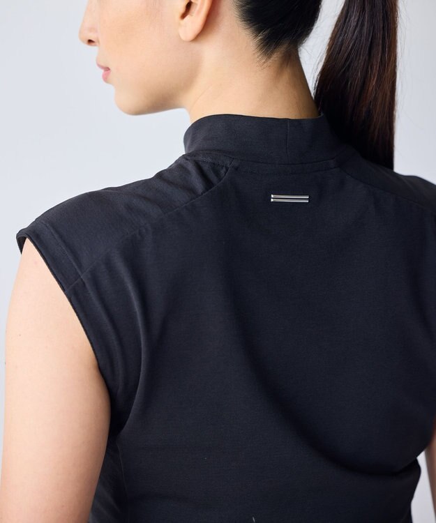 ZERO HALLIBURTON 【吸水速乾・UVケア】 フレンチスリーブモックネックTシャツ ZHG-W5S6b 82981 ブラック