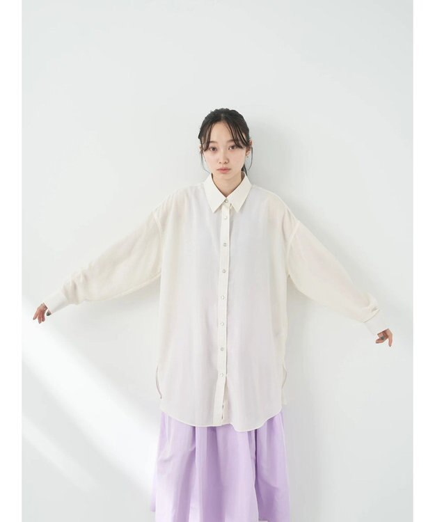 earth music&ecology ウ゛ィンテージボタンシャツ Off White