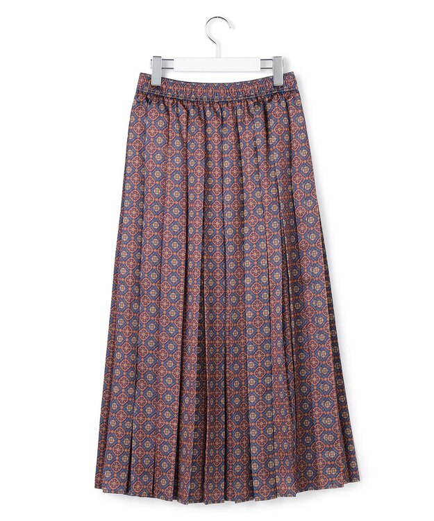 J.PRESS YORK STREET 【WOMEN】オリジナルプリント プリーツスカート ネイビー系5