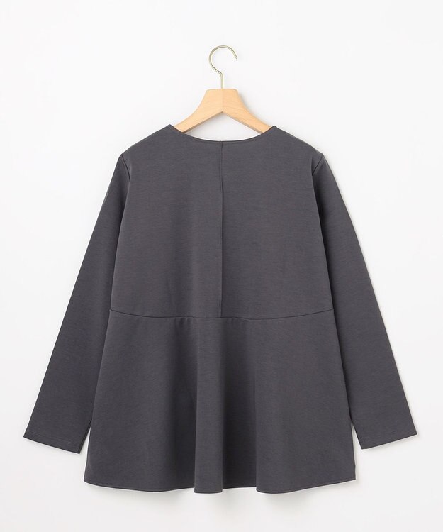 組曲 S バックフレアロングＴシャツ グレー系