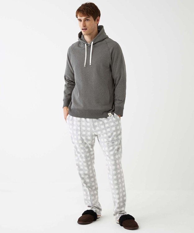 JOSEPH ABBOUD MOUNTAIN 【SPACE／UNISEX】OGパイルエンブロイダリー パーカー グレー系