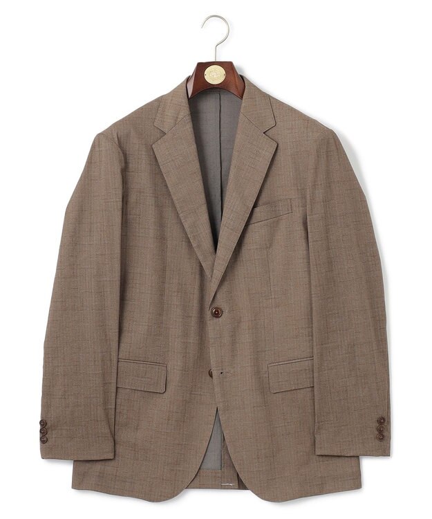 J.PRESS MEN 感動！？上品な見た目に着心地抜群なセットアップ【MECHANICAL】【超軽量 / 清涼感 / 洗える】 ハイパワーストレッチ リネンルックジャケット ベージュ系