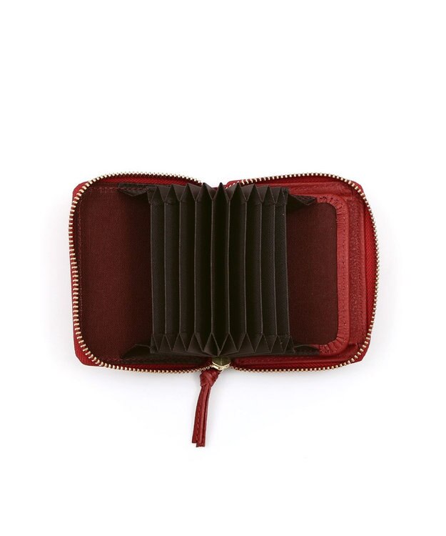 UNBILLION ペルケ perche / イタリアンレザー・ジャバラカードウォレット レッド