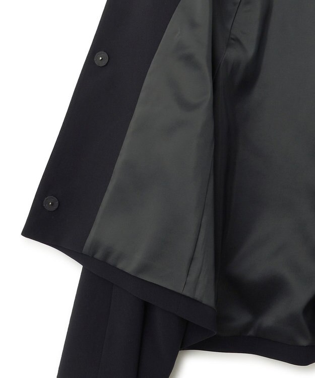 23区 【VERYコラボ 】トリアセ ダブルジョーゼット ノーカラージャケット ネイビー系