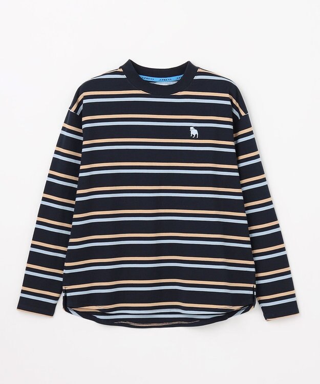 J.PRESS KIDS 【140-170cm】 トラッドボーダーロンＴシャツ ネイビー
