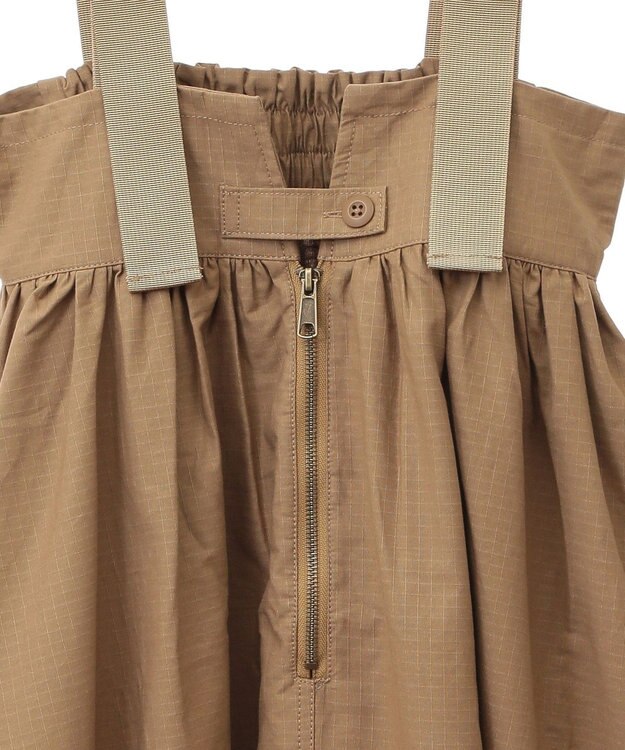 Green Parks ・ＤＯＵＢＬＥ　ＦＬＡＧＳサスペンダーミリタリースカート Beige