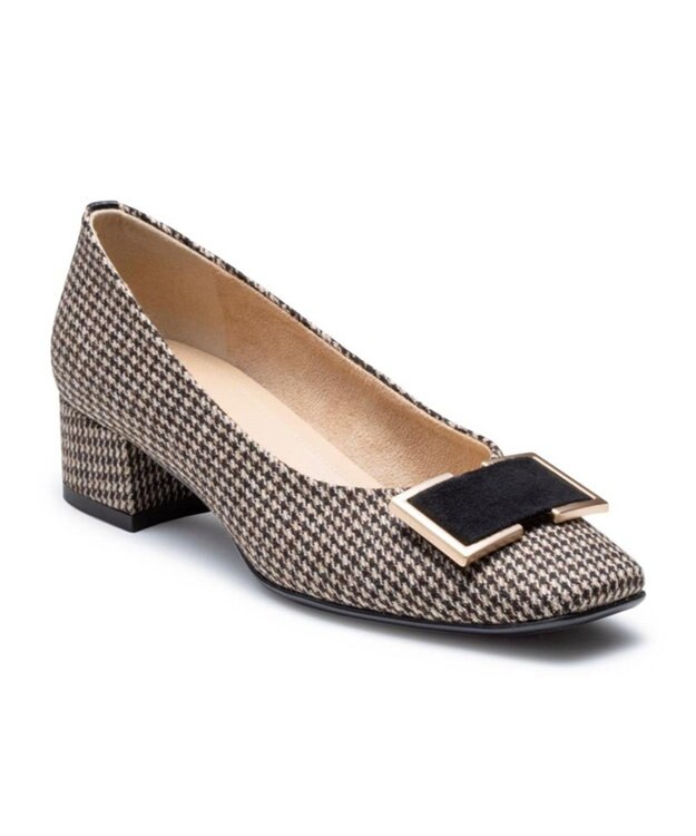 REGAL FOOT COMMUNITY 【リーガルレディース】F53R スクエアトウパンプス パンプス ブラック系生地