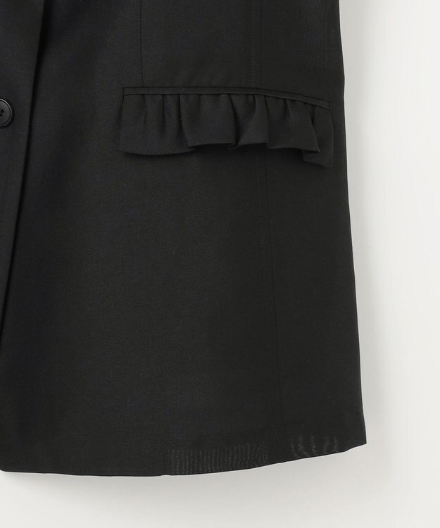 組曲 フリルディテールシアー ジャケット ブラック系