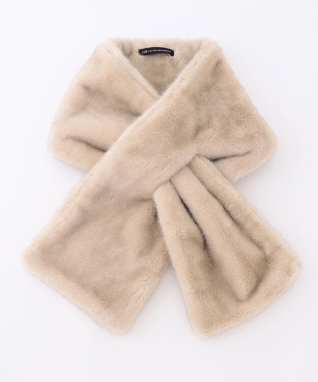 23区 フェイクファー ティペット ベージュ系