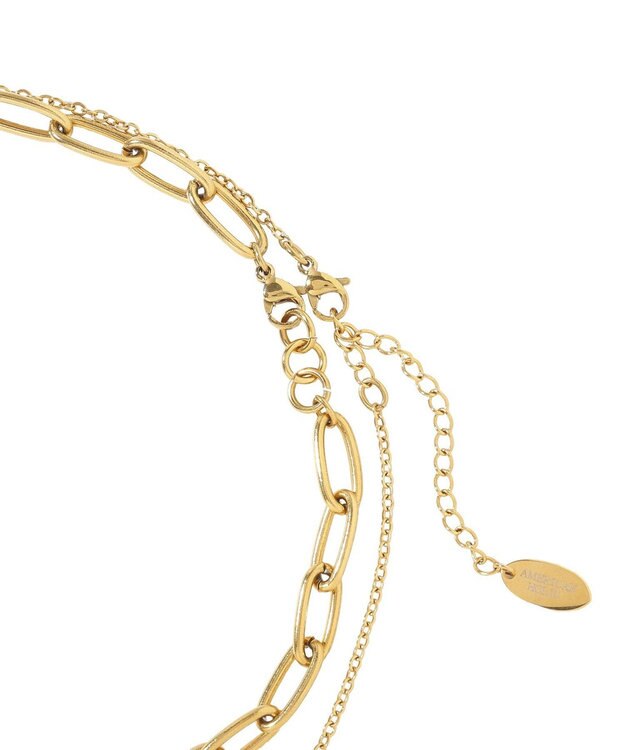 AMERICAN HOLIC 【ステンレス】コイン2連ネックレス Gold