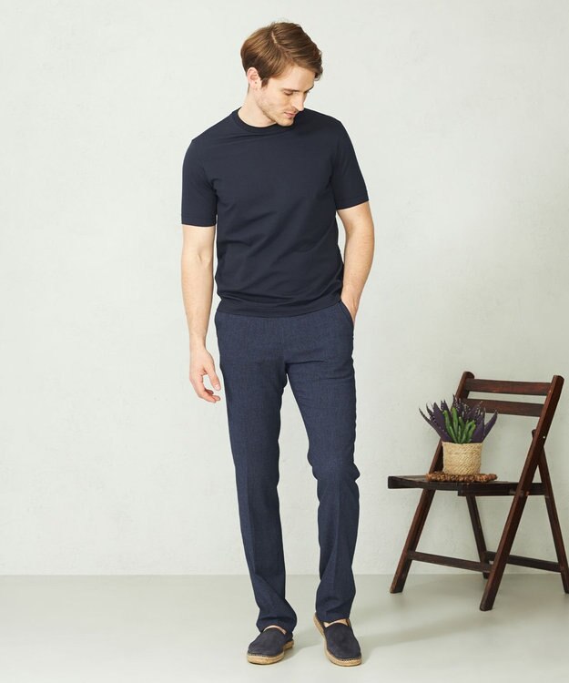 JOSEPH ABBOUD 【驚きの多機能】ドライサッカー パンツ ネイビー系7