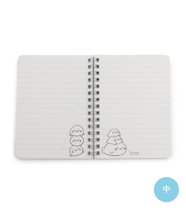 Mother garden しろたん A6リングノート 《顔ぼんつみつみ柄》 顔ぼんつみつみ柄